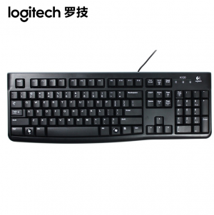 罗技K120有线键盘电脑台式笔记本家用办公游戏键盘有线防泼溅键盘