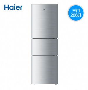 Haier/海尔 BCD-206STPA 206升三门冷藏家用节能小冰箱 软冷冻