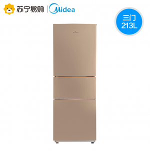 Midea/美的 BCD-213TM(E) 节能静音家用三开门小冰箱