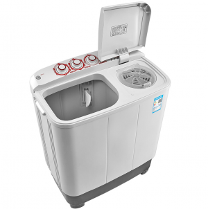 小天鹅8公斤KG双桶小型家用脱水甩干半自动洗衣机宿舍 TP80-DS905
