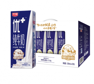 光明优+纯牛奶250ml*12包/箱乐在新鲜超高温灭菌乳
