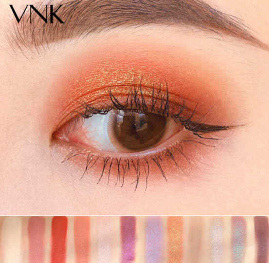 vnk眼影哪款好用？VNK毛蛋联名眼影盘12色有哪些颜色